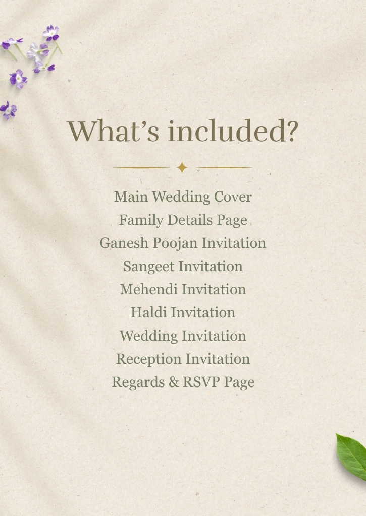Radha Krishna Pichwai Theme Wedding Invitation — image 6